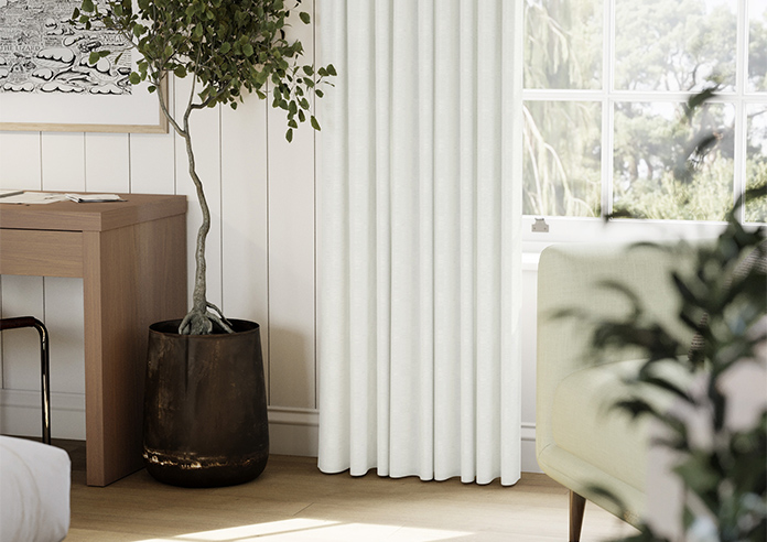 Akoya Faux Silk, Lustre White - Made to Measure Curtains - Image 5